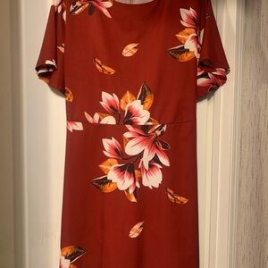 Floral Print Short Sleeve Dress